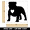 Bulldog English British Dog with Heart Self-Inking Rubber Stamp Ink Stamper